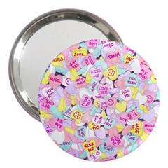 Candy Hearts (sweet Hearts-inspired) 3  Handbag Mirrors by okhismakingart