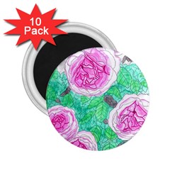 Roses With Gray Skies 2 25  Magnets (10 Pack)  by okhismakingart