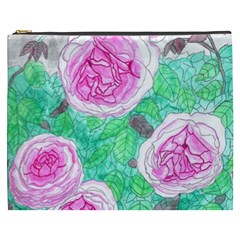 Roses With Gray Skies Cosmetic Bag (xxxl) by okhismakingart