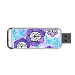 Hexagonal Flowers Portable Usb Flash (two Sides) by okhismakingart