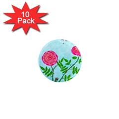 Roses and Seagulls 1  Mini Magnet (10 pack) 