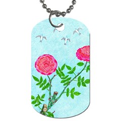 Roses and Seagulls Dog Tag (One Side)