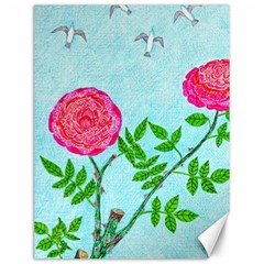 Roses And Seagulls Canvas 12  X 16  by okhismakingart