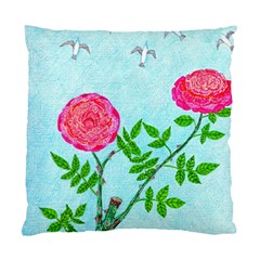 Roses and Seagulls Standard Cushion Case (Two Sides)