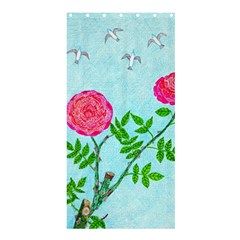 Roses And Seagulls Shower Curtain 36  X 72  (stall)  by okhismakingart