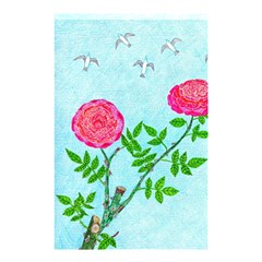 Roses And Seagulls Shower Curtain 48  X 72  (small)  by okhismakingart