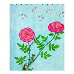 Roses And Seagulls Shower Curtain 60  X 72  (medium)  by okhismakingart