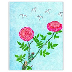Roses And Seagulls Drawstring Bag (small)