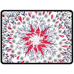 Flaming Sun Abstract Fleece Blanket (large)  by okhismakingart