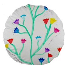 Cheerio Box Vine  Large 18  Premium Flano Round Cushions by okhismakingart