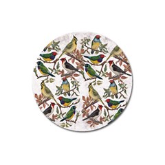 Vintage Birds Magnet 3  (round) by Valentinaart