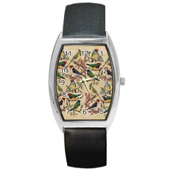 Vintage Birds Barrel Style Metal Watch