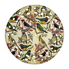 Vintage Birds Round Filigree Ornament (two Sides) by Valentinaart