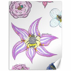 Flower And Insects Canvas 12  X 16  by okhismakingart