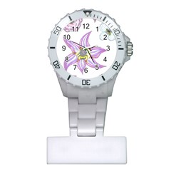 Flower And Insects Plastic Nurses Watch by okhismakingart