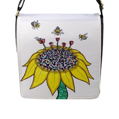 Bees At Work  Flap Closure Messenger Bag (l) by okhismakingart