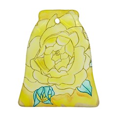 Neutral Rose Watercolor Bell Ornament (two Sides) by okhismakingart