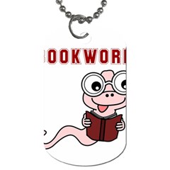 Literal Bookworm Dog Tag (one Side) by emeraldwolfpress