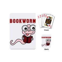 Literal Bookworm Playing Cards (mini) by emeraldwolfpress