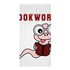 Literal Bookworm Shower Curtain 36  X 72  (stall)  by emeraldwolfpress