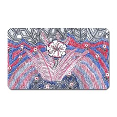 Abstract Flower Field Magnet (rectangular) by okhismakingart