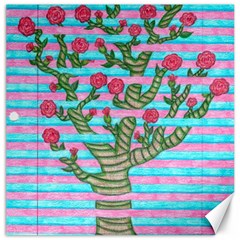 Notebook Flower Tree Canvas 20  X 20  by okhismakingart