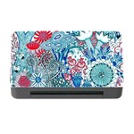 Floral Jungle Blue Memory Card Reader with CF Front