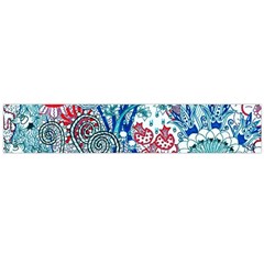 Floral Jungle Blue Large Flano Scarf  by okhismakingart