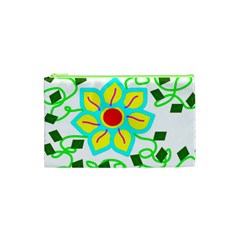 Digital Flower Cosmetic Bag (xs) by okhismakingart