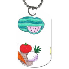 Fruits Veggies Dog Tag (one Side) by okhismakingart