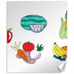 Fruits Veggies Canvas 8  X 10  by okhismakingart