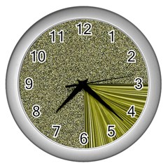 Electric Field Art I Wall Clock (silver) by okhismakingart