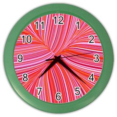 Electric Field Art Iii Color Wall Clock by okhismakingart