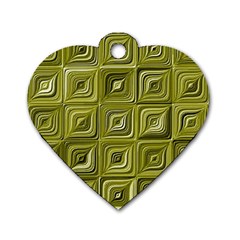 Electric Field Art Vi Dog Tag Heart (two Sides) by okhismakingart