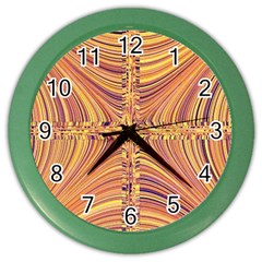 Electric Field Art X Color Wall Clock by okhismakingart