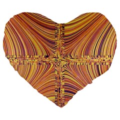 Electric Field Art X Large 19  Premium Flano Heart Shape Cushions by okhismakingart