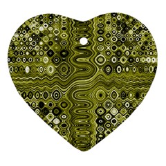 Electric Field Art Xix Heart Ornament (two Sides) by okhismakingart