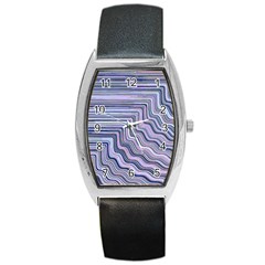 Electric Field Art Xxi Barrel Style Metal Watch by okhismakingart