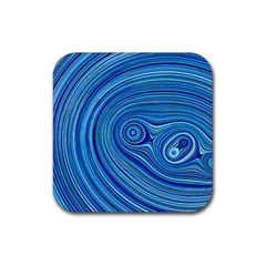 Electric Field Art Xxiii Rubber Coaster (square)  by okhismakingart