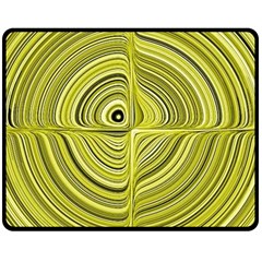 Electric Field Art Xxvii Double Sided Fleece Blanket (medium)  by okhismakingart