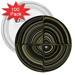 Electric Field Art Xxxii 3  Buttons (100 Pack)  by okhismakingart