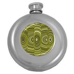 Electric Field Art Xxxiii Round Hip Flask (5 Oz) by okhismakingart