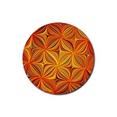 Electric Field Art XLV Rubber Coaster (Round) 