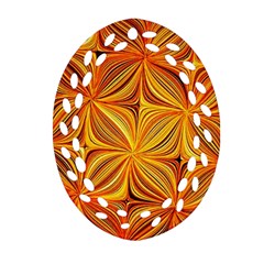 Electric Field Art XLV Ornament (Oval Filigree)