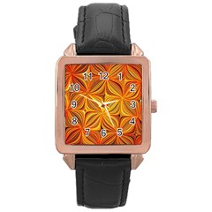 Electric Field Art XLV Rose Gold Leather Watch 