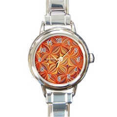 Electric Field Art Xlvi Round Italian Charm Watch by okhismakingart