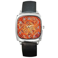 Electric Field Art Xlvi Square Metal Watch by okhismakingart