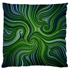 Electric Field Art Xlix Large Flano Cushion Case (two Sides) by okhismakingart