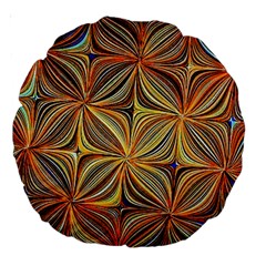 Electric Field Art Xlvii Large 18  Premium Round Cushions by okhismakingart