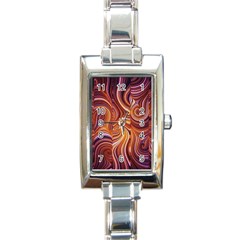 Electric Field Art Liv Rectangle Italian Charm Watch by okhismakingart